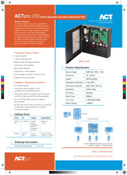 ACTpro 200 Data Sheet