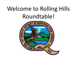 Training - Rolling Hills District