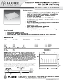 CareGiver® 360 Barrier-Free Shower Floor with 360.100 Entry Ramp
