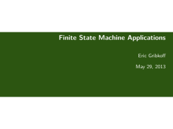 Finite State Machine Applications