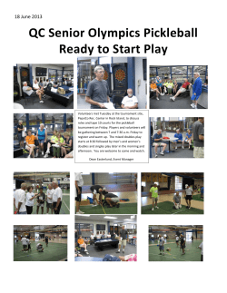 QC Senior Olympics Pickleball Ready to Start Play