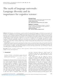 The myth of language universals
