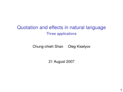 Quotation and effects in natural language