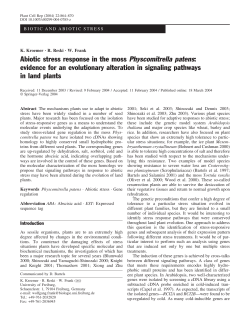 Abiotic stress response in the moss