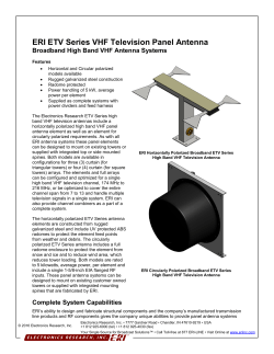 ERI ETV Series VHF Television Panel Antenna