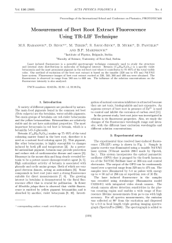 Measurement of Beet Root Extract Fluorescence Using TR