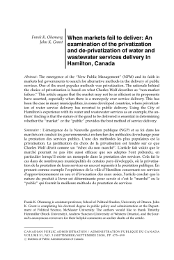 An examination of the privatization and de