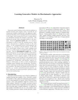 Learning Generative Models via Discriminative Approaches
