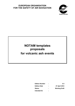 Attachment A - REPORT ON NOTAM TEMPLATES FOR