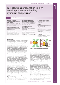 Fast electrons propagation in high density plasmas obtained by