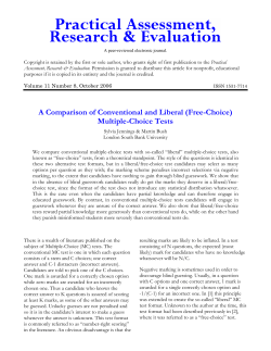 A Comparison of Conventional and Liberal (Free-Choice)