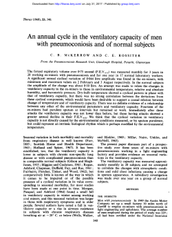 An annual cycle in the ventilatory capacity of men
