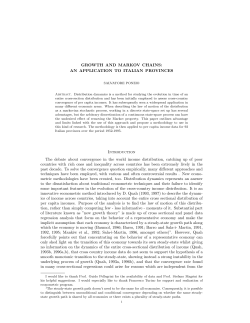 GROWTH AND MARKOV CHAINS