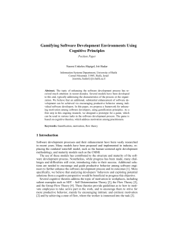 Gamifying Software Development Environments Using Cognitive
