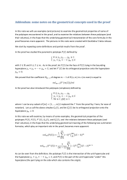 Addendum: some notes on the geometrical concepts used in the proof