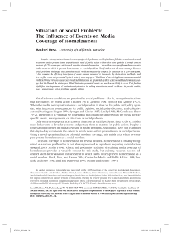 Situation or Social Problem: The Influence of