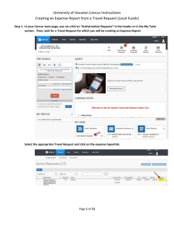 Creating an Expense Report from a Travel Request