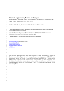 Electronic Supplementary Material for the paper: From vineyards to