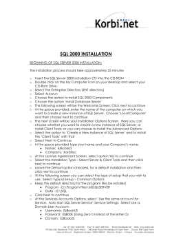 sql 2000 installation