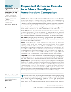 Expected Adverse Events in a Mass Smallpox Vaccination Campaign