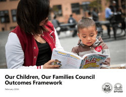 Our Children, Our Families Council Outcomes Framework