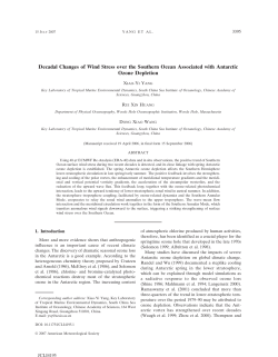 Decadal Changes of Wind Stress over the Southern Ocean