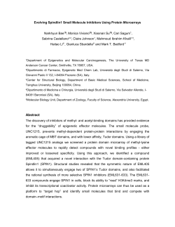 Evolving Spindlin1 Small Molecule Inhibitors Using Protein