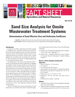 Sand Size Analysis for Onsite Wastewater Treatment Systems