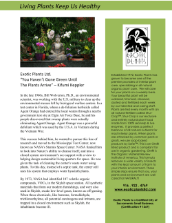 How Living Plants Keep Us Healthy