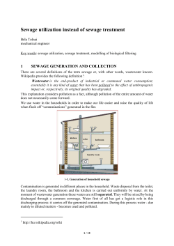 Sewage utilization instead of sewage treatment