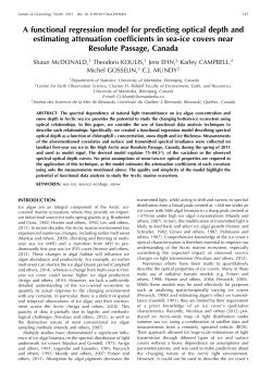 A functional regression model for predicting optical depth and
