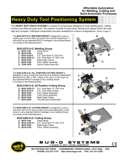 Heavy Duty Tool Positioning System - Bug