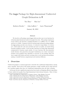 The huge Package for High-dimensional Undirected Graph