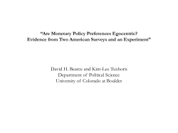 “Are Monetary Policy Preferences Egocentric? Evidence from Two