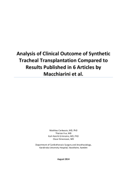 Analysis of Clinical Outcome of Synthetic