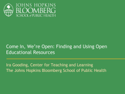 Finding and Using Open Educational Resources