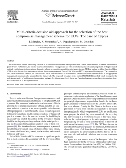 Multi-criteria decision aid approach for the selection of the best