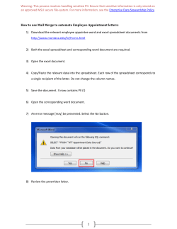 How to use Mail Merge to automate Employee Appointment letters