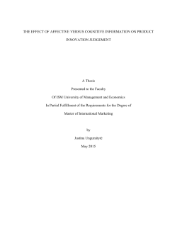 THE EFFECT OF AFFECTIVE VERSUS COGNITIVE INFORMATION