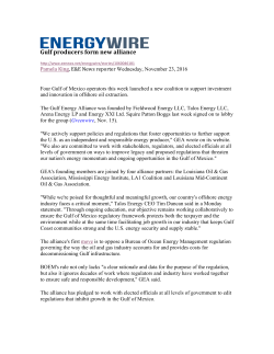 Gulf producers form new alliance