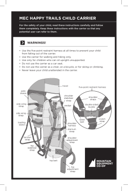 MEC HAPPY TRAILS CHILD CARRIER