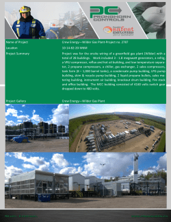 Name of Project Crew Energy—Wilder Gas Plant