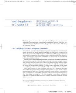 Chapter 13 - Additional Models of Oligopoly and Monopolistic