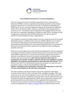 ESSA - National Down Syndrome Congress