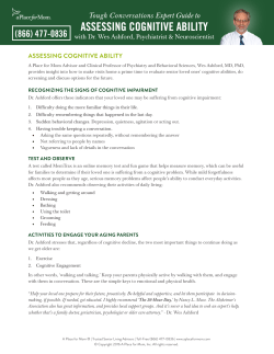 ASSESSING COGNITIVE ABILITY