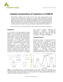 Catalytic Isomerization of 2-pentene in H-ZSM-22