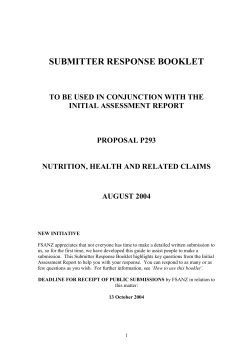 QUESTION BOOKLET FOR THE