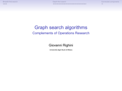 Graph search algorithms - Complements of Operations Research