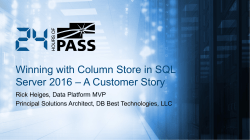 SQLSat560_WinningWithColumnStore