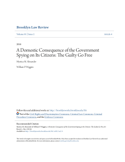 A Domestic Consequence of the Government